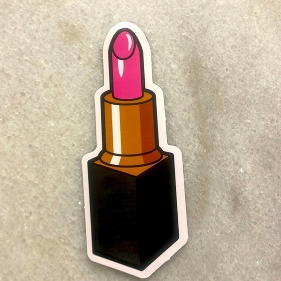 Lipstick sticker woman’s Barbie Pink reusable vinyl sticker New - Picture 1 of 5